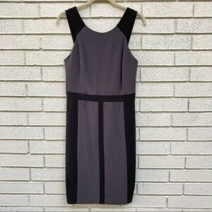 Jay Godfrey | Black Gray Colorblock Career Dress